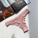 Женские стринги Ouno 5918 в рубчик, Пудра L/XL - изображение 2
