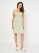 Платье миди летнее женское H&M 0858854 XS Оливковое (SZ2000215060859) - изображение 3