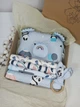 Набор пеленок для новорожденных a.l.babybox Панда на шариках Голубой - изображение 1
