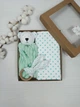 Набор для малыша: пеленка, комфортер, грызкнок a.l.babybox Горох Мятный - изображение 1