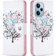 Чехол с рисунком Deexe Color Wallet для Xiaomi Poco F5 / Redmi Note 12 Turbo - Flower Tree - изображение 1