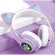 Беспроводные наушники с ушками и подсветкой 400mah MDR Cat VZV-23 M lilac (23MCATLPKC14) TIN66 - изображение 3
