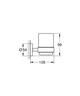 Стакан для зубных щеток GROHE Essentials округлый стекло черный 1022562430 - изображение 3