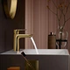 Змішувач для умивальника одноважільний HANSGROHE Talis E золотий латунь з донним клапаном 71710990 - зображення 5