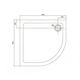 Поддон для душевой кабины PRIMERA FRAME 90x90x13.5см полукруглый акриловый c сифоном белый STQ2090 - изображение 2