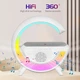 Нічник світильник RGB з Bluetooth колонкою радіо та бездротовою зарядкою для телефону - зображення 7