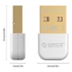 Bluetooth 4.0 USB адаптер Orico BTA-403 підтримка aptX чіпсет CSR8510 White - зображення 2