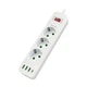 Сетевой фильтр-удлинитель AURA Energy 3+3 USB-A + USB-C (PD) 2M White - изображение 3