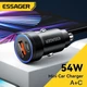 Автомобільний зарядний пристрій Essager Type-c 36w+ USB qc 3.0 18w Metall (54W) - зображення 2
