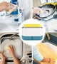 Дозатор для моющего средства диспенсер нажимной с губкой Soap pump and sponge Бело-серый - изображение 3