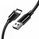 Кабель USB 2.0 AM-Type-C M UGREEN US287 3м 3A 18W Nickel Plating 60826 Чорний - зображення 2