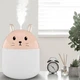 Увлажнитель котик Мини Арома-диффузор Humidifier Rabbit USB ультразвуковой Розовый, увлажнитель воздуха ночник 2 в 1 - изображение 6