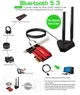 Трьохдіапазонний PCI-E Wi-Fi 6E 5374Mbps + BT5.3 (Intel AX210) адаптер 2.4G/5G/6Ghz з виносною антеною + Bluetooth 5.3 (PCE-AXE3000-PRO) - зображення 2