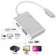 USB-хаб U&P U16 USB Type-C - HDMI + VGA + DVI + USB 3.0 Silver (SWE-U16-SR) - зображення 6