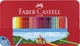 Кольорові олівці Faber-Castell 60 кольорів + аксесуари у металевій коробці (8991761366035) - зображення 1