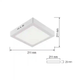 Светильник потолочный накладной LED (квадрат) HOROZ ELECTRIC "ARINA-18" 18W 6400К (дневной свет), белый - изображение 2