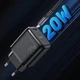 Зарядний пристрій TOPK B110P 20W PD3 Type-C з підтримкою технології швидкого заряджання QC Black (B10EU0103) - зображення 3