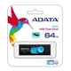 USB флеш-накопитель флешка Flash A-DATA USB 3.0 AUV 320 64Gb Black/Blue - изображение 3