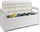 Лавка-скриня для зберігання Toomax Foreverspring resin chest bench 133x58x89cm біла - зображення 2