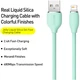 Дата кабель USB 2.0 AM to Lightning 2.0m 2.4A Jelly Liquid Silica Gel Green Baseus (CAGD000106) - зображення 2