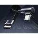 Кабель USB 2.0 Type-C M-M UGREEN US255 3м 60W 90°Angle 80714 Чорний - зображення 4