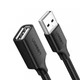 Кабель-продолжатель USB 2.0 AM-AF UGREEN US103 2м Nickel Plating Extension Cable 10316 Черный - изображение 2