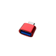 Перехідник з Type-C на USB для зарядки і передачі даних короткий червоний - зображення 2