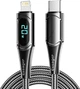 Кабель Essager LED Digital Display USB Type C x Lightnining PD 20 Вт 1 м Чорний (EXCTL-YD01) - зображення 1