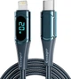 Кабель Essager LED Digital Display USB Type C x Lightnining PD 20 Вт 1 м Синий (EXCTL-YD03) - изображение 1