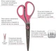 Ножницы офисные Axent Titanium Lite 19 см Серо-розовые (6406-02-a) - изображение 2