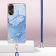 Захисний чохол Deexe Marble Case with Strap для OPPO Reno 8T - Blue - зображення 3