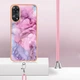 Захисний чохол Deexe Marble Case with Strap для OPPO Reno 8T - Rose - зображення 3
