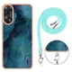 Захисний чохол Deexe Marble Case with Strap для OPPO Reno 8T - Green - зображення 4