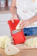 Ручная пластиковая шинковка для капусты и нарезки овощей и фруктов с двумя лезвиями (15.5 х 31.5 см) Красная - изображение 2