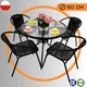 Комплект Садовый Стол + Стул Jumi Bistro-4R Набор Садовой Плетеной Мебели для Сада для Террасы из Искусственного Ротанга Черный Польша - изображение 1