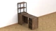 Стол-тумба трансформер Смарт 4/2 с этажеркой Ferrum-decor 1430x1450x600 Черный металл ДСП Дуб Таверна 16 мм (SMART412) - изображение 2