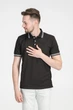 Чорна з білою смужкою футболка поло чоловіча CLASSIC XXXXL (820-0102xxxxl) - зображення 1