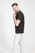 Чорна з білою смужкою футболка поло чоловіча CLASSIC XXXXL (820-0102xxxxl) - зображення 2