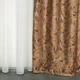 Готові жакардові штори з люрексом 150x270 cm (2 шт.) ALBO Коричневі (SH-D15-2) - зображення 3