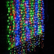 Светодиодная LED гирлянда штора Водопад 2х2м 240 Led - Дождь на белом прозрачном проводе, мультиколор - изображение 2