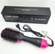 Одноступенчатый фен расчёска щетка для укладки волос стайлер 3 в 1 One Step Hair Dryer and Styler 1000 Вт Чёрно-розовый (2244) - изображение 3