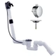 Сифон для ванны KLUDI Rotexa Multi впуск 72мм Click-Clack выпуск косой хром 2120005N-00 - изображение 1