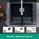 Мойка для кухни HANSGROHE гранитная S510-F450 560x510мм прямоугольная врезная без сифона черная 43312170 - изображение 5
