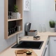 Мойка для кухни HANSGROHE гранитная S510-F450 560x510мм прямоугольная врезная без сифона черная 43312170 - изображение 8