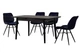 Стол раскладной VetroMebel МДФ керамика TM-76 black Onix Черный Оникс - изображение 7