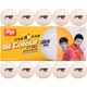 Мячи для настольного тенниса DHS Cell-Free Dual Bi Colour 40+ мм 10 шт белые с желтым - изображение 2