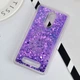 Чехол Glitter для Xiaomi Redmi Note 3 / Note 3 Pro Бампер жидкий блеск Фиолетовый - изображение 1