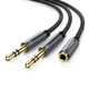 Кабель Audio 3.5мм-3.5мм Ugreen AV140 2xF/M 0.2m Black (20899) - зображення 3