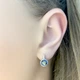 Серебряные серьги с мистик топазом 1.275ct (1825020) - изображение 3