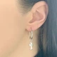 Серебряные серьги-кольца LoveR с подвесками в виде крестов - изображение 3